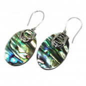 Shell & Silver Earrings - Abalone - 5g